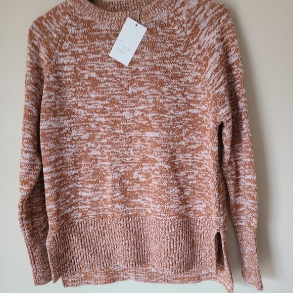 A New Day Crewneck Pullover Sweater, Rust - Picture 1 of 6